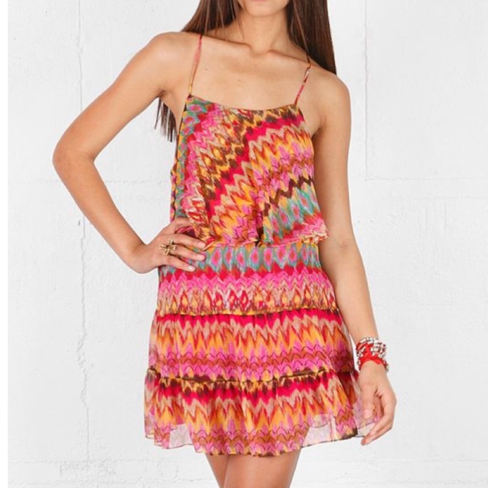 Haute Hippie Silk Colorful Printed Dress